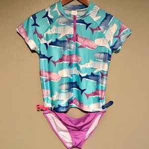 🦈 Gymboree Shark Rashie & Swim Bottoms Sz XL NWOT